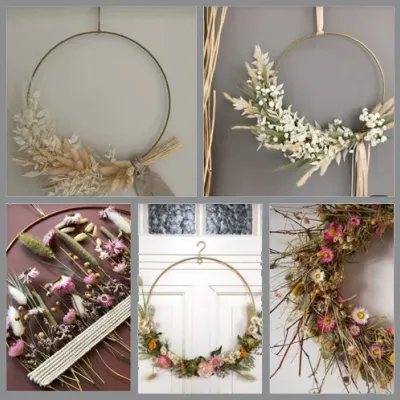 Droogbloemen krans maken